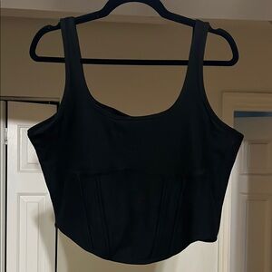 PINK Victoria's Secret Black corset bralette Tank Top